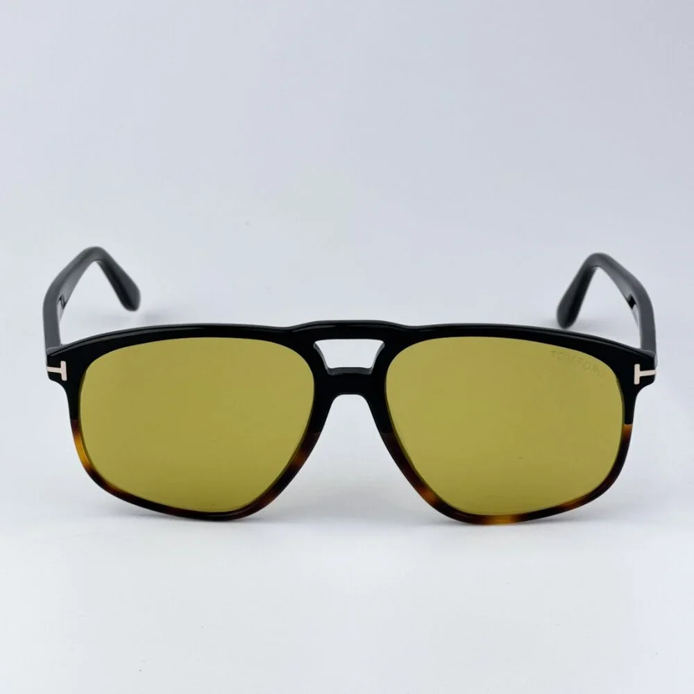 Tom Ford FT1000/S 05E PIERRE-02 BRAND NEW Sunglasses Black Brown Square Unisex